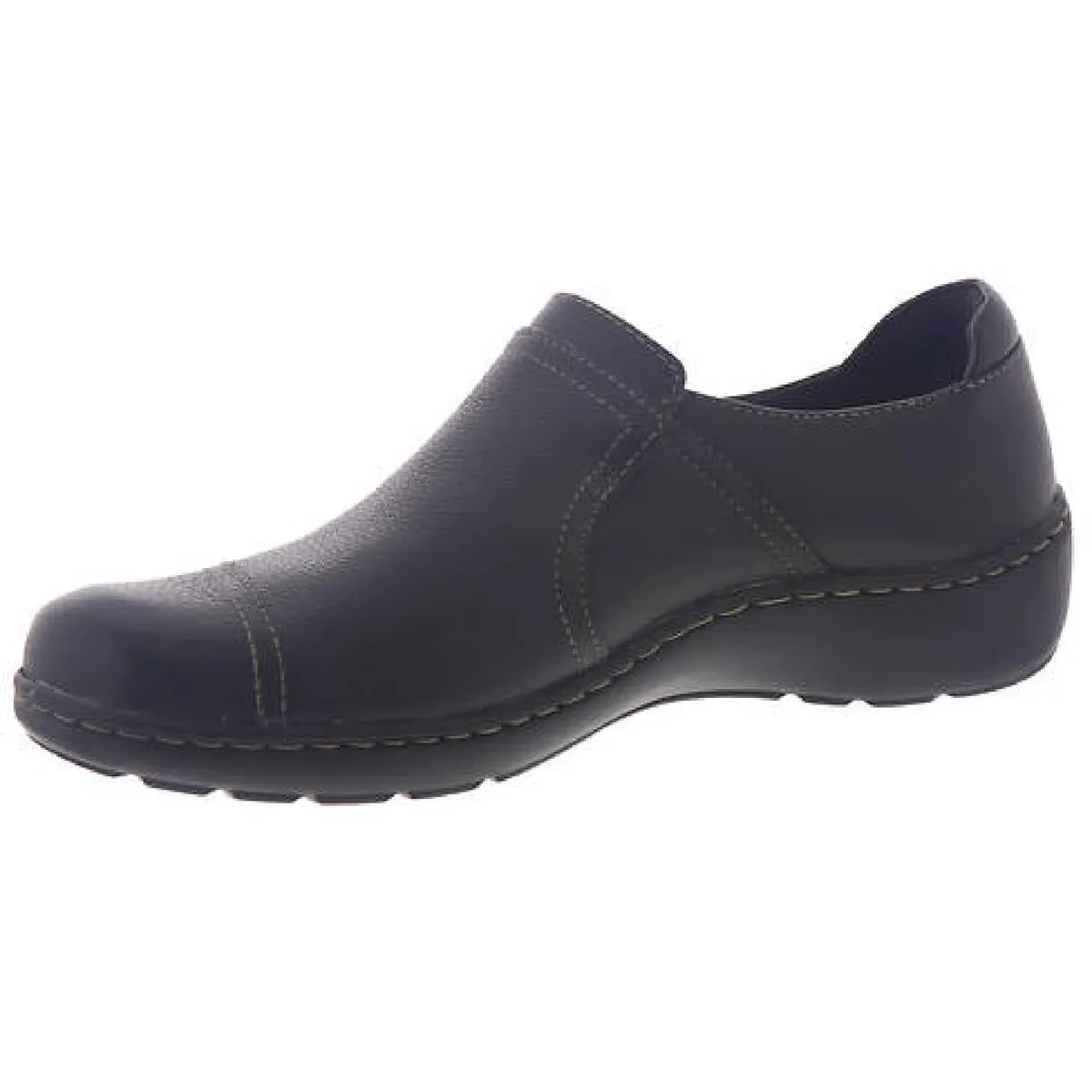 Clarks Womens Cora Poppy Leather Slip-On Loafers