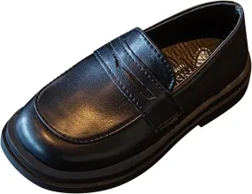 Girls Dress Shoes Chunky Loafers for Kid Platform Penny Loafers Round Toe School Uniform Slip On Oxford Shoes