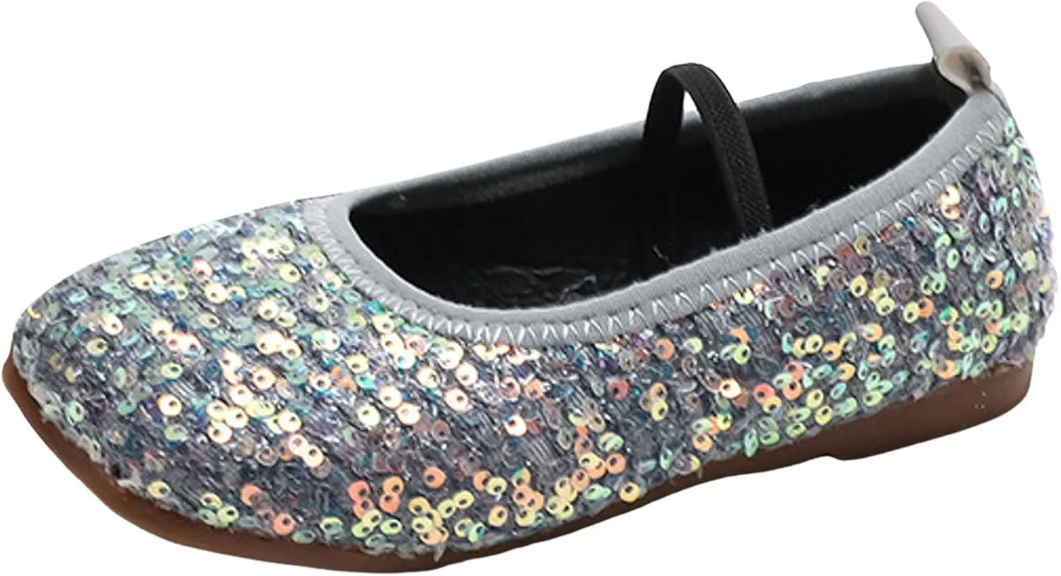 IWIHMIV Girls Ballet Flat Dress Shoes Comfortable Mary Jane Wedding Party Non Slip Flower Princess Shoes