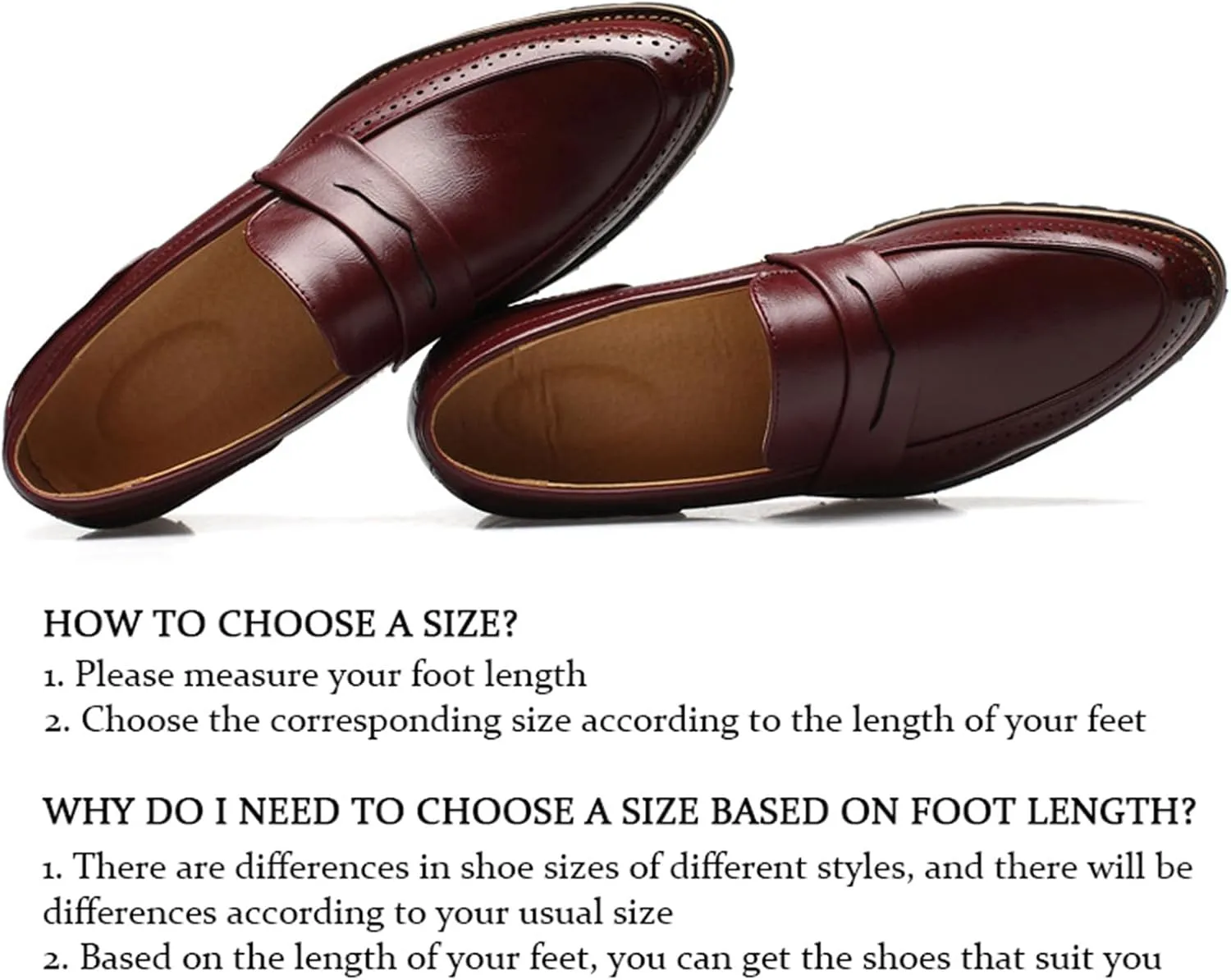 JiuQing Men's Slip-On Dress Shoes Brogues Formal Oxfords Pointed Toe Casual Business Loafers