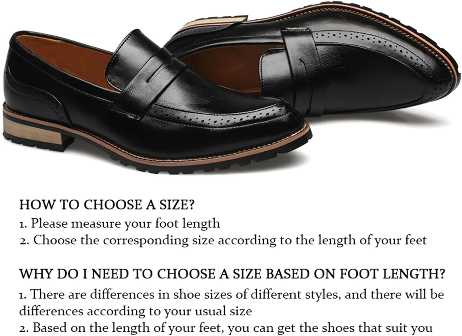 JiuQing Men's Slip-On Dress Shoes Brogues Formal Oxfords Pointed Toe Casual Business Loafers