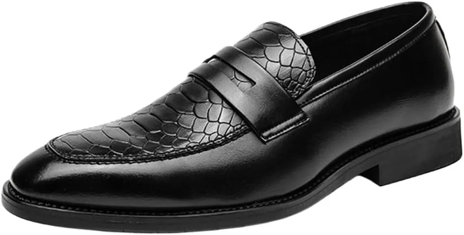 Leather Loafers Office Dress Shoes for Men Driving Moccasins Comfortable Slip on Party Fashion Shoes Men Casual Shoes