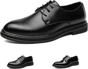 Men's Classic Lace Up Oxfords Dress Shoes,Fashion Pointed Toe Business Wedding Work Oxford Formal Shoes Faux Patent Leather Tuxedo Derby Shoes