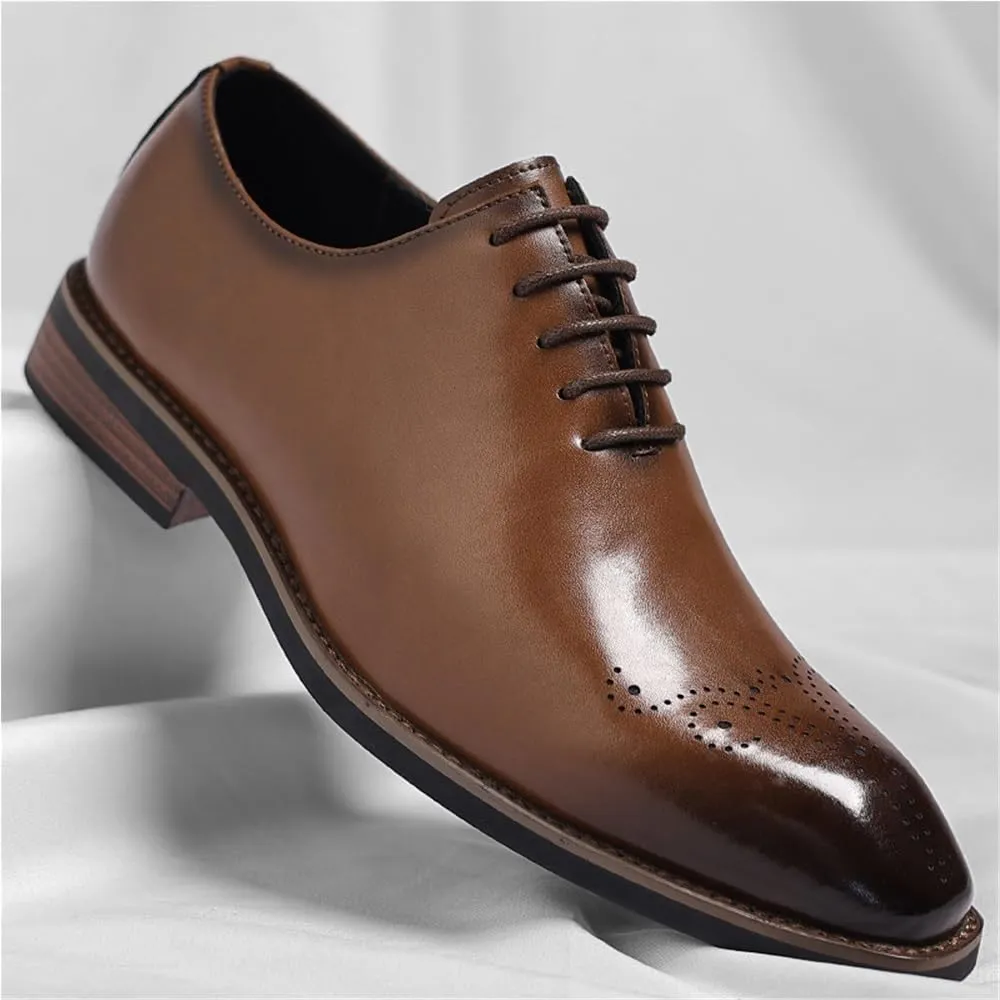 Men's Style Large Size Oxford Dress Shoes English Business Formal Square Toe Leather Shoes Stylish Comfortable Classic Footwear