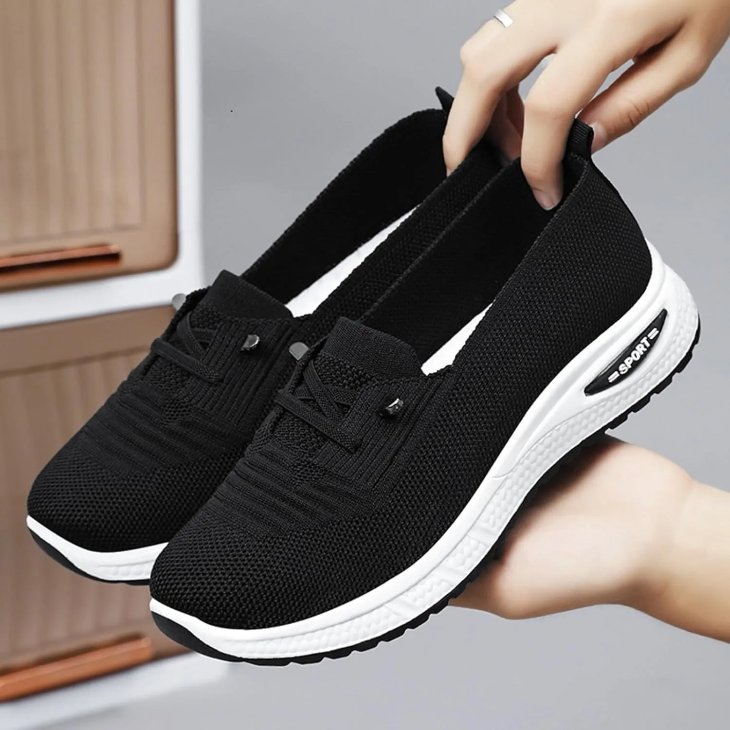 Orthopedic Shoes for Women, Women's Slip On Walking Shoe Comfortable Arch Support Non-Slip Sneakers Comfortable Shoes