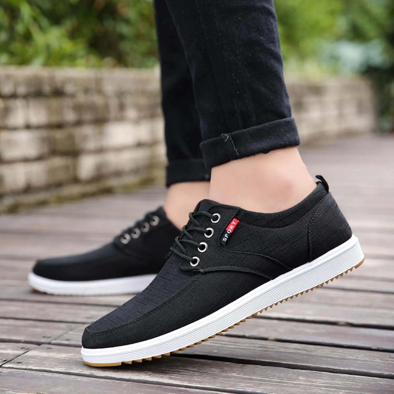 Shoes for Men Soft Cushions Athletic Low Top Versatile Office Summer and Autumn Lightweight Slip On Loafers