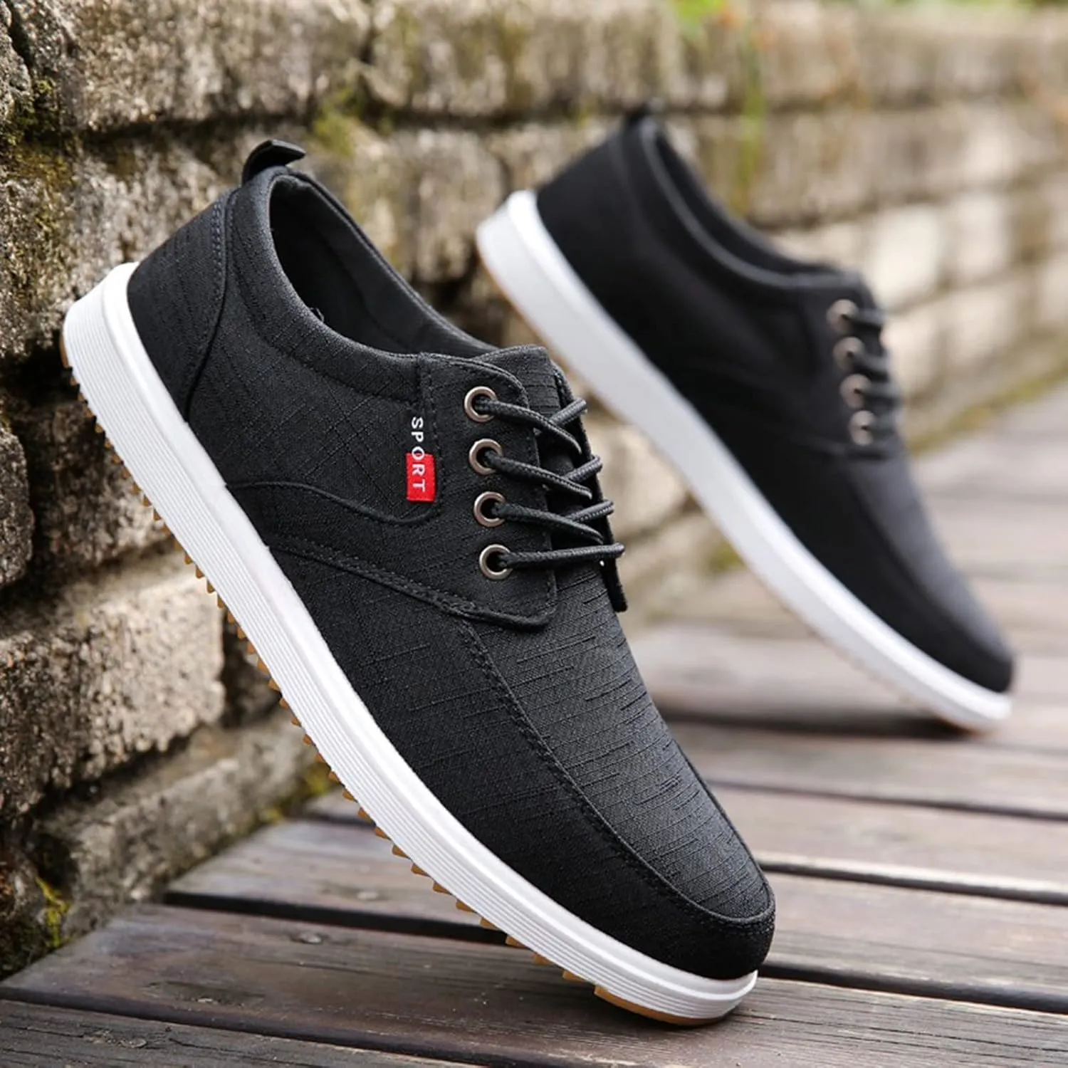 Shoes for Men Soft Cushions Athletic Low Top Versatile Office Summer and Autumn Lightweight Slip On Loafers
