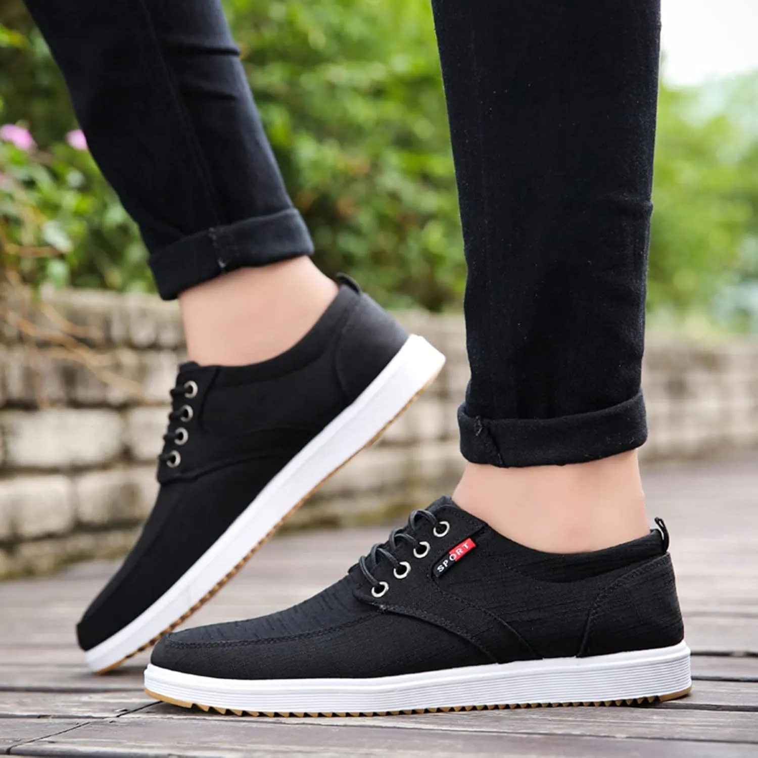 Shoes for Men Soft Cushions Athletic Low Top Versatile Office Summer and Autumn Lightweight Slip On Loafers
