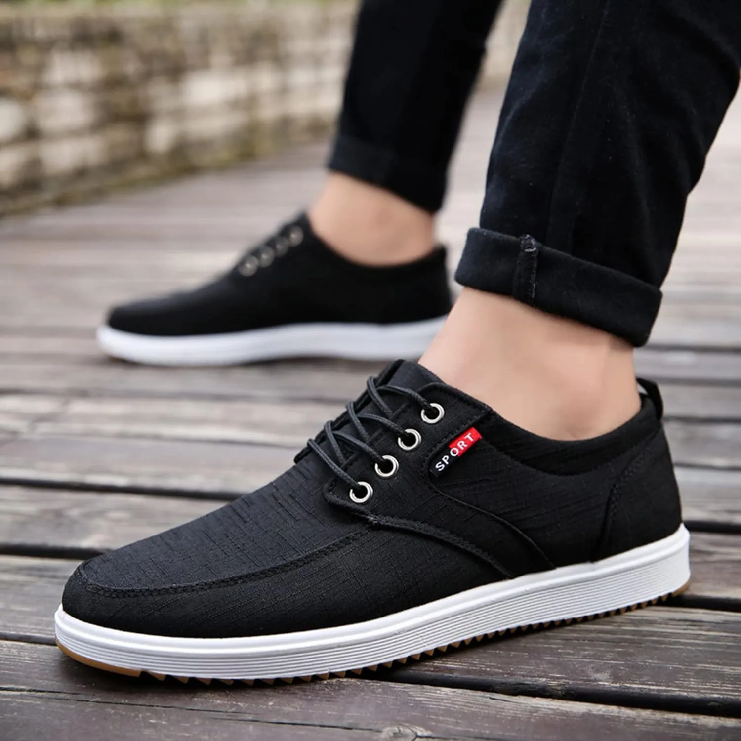 Shoes for Men Soft Cushions Athletic Low Top Versatile Office Summer and Autumn Lightweight Slip On Loafers