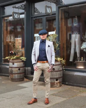 Simon's Stone & Navy Smart Casual Look