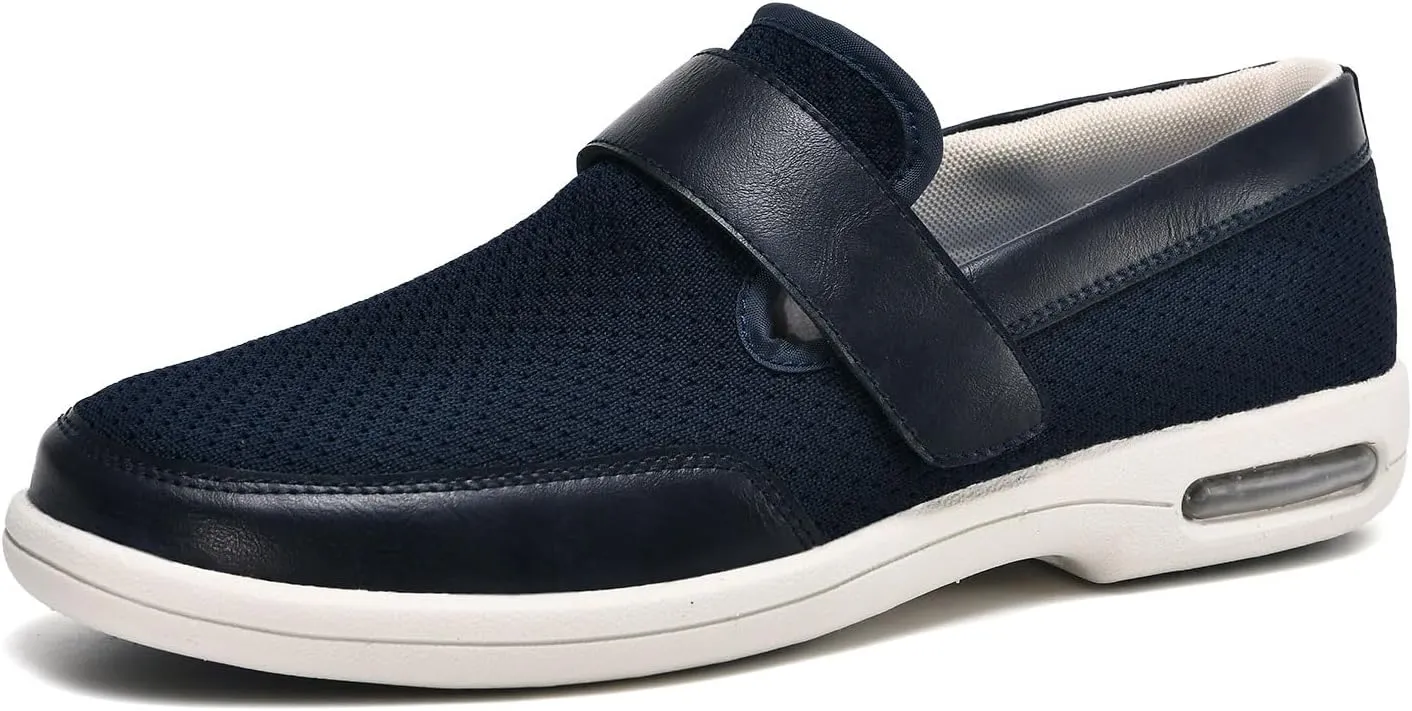 Wide Fitting Mens Shoes Outdoor Trainers Men Comfortable Loafers Men's Orthopedic Slip-On Loafers Comfortable Supportive Casual Shoes for Plantar Fasciitis
