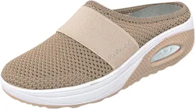 Womens Breathable Mesh Walking Mules Sneakers Mens Dress Shoes Arch Support Men Shoes Casual Dress Sneakers Slip On Tennis Shoe Loafers Casual Slip On
