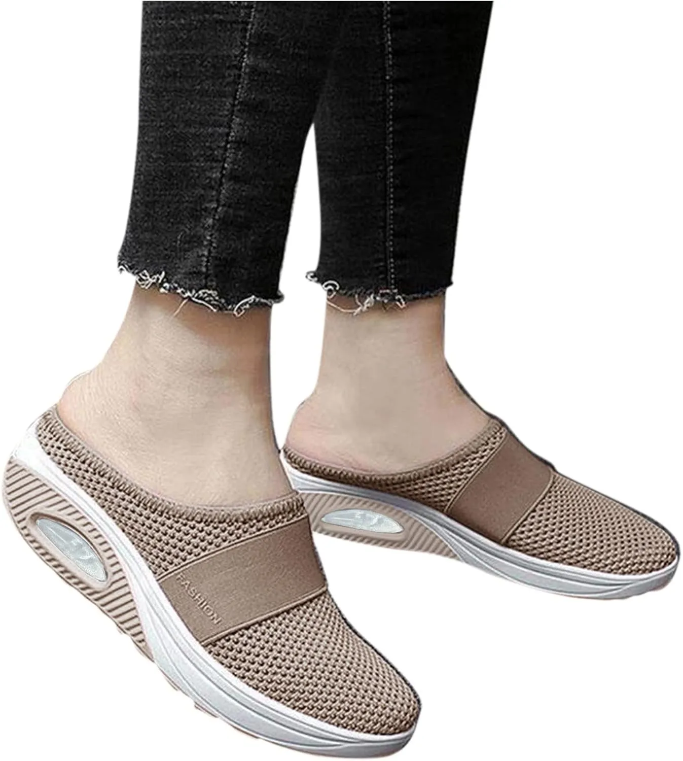 Womens Breathable Mesh Walking Mules Sneakers Mens Dress Shoes Arch Support Men Shoes Casual Dress Sneakers Slip On Tennis Shoe Loafers Casual Slip On
