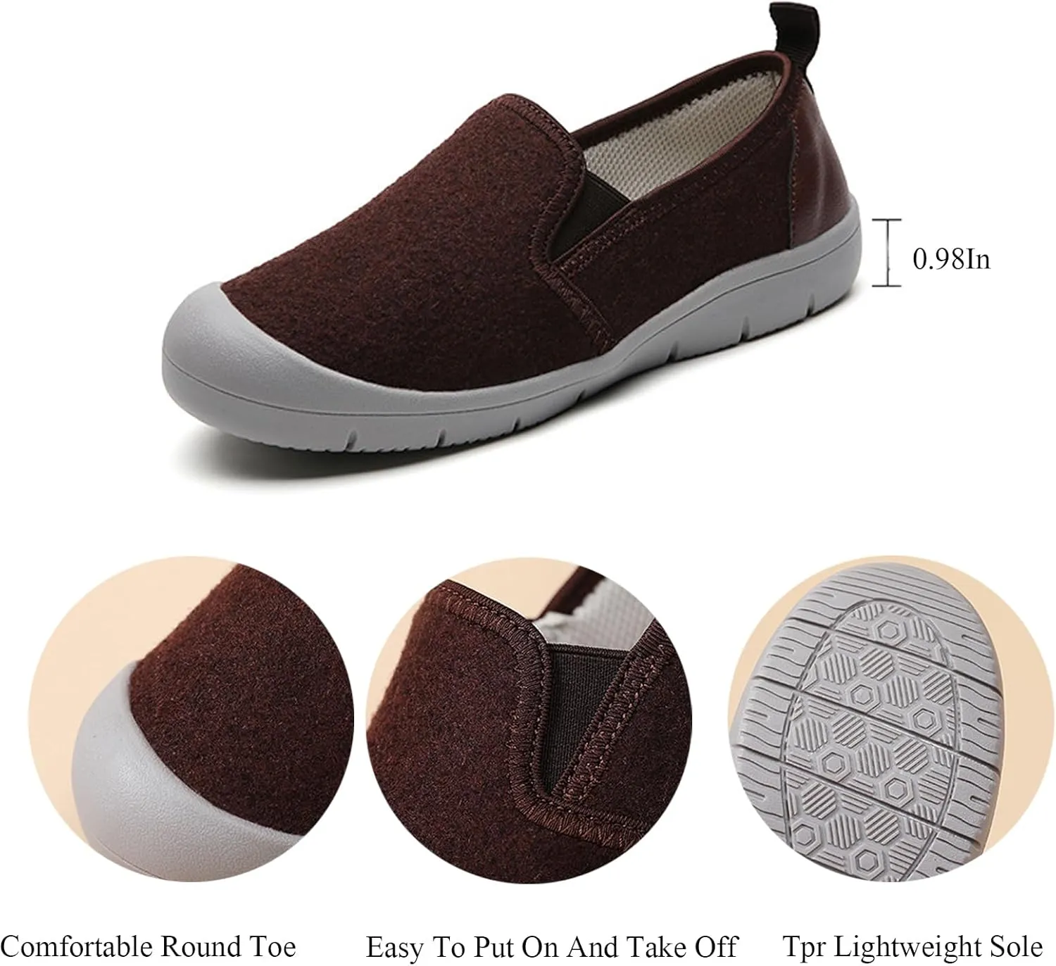 Women's Comfortable Orthopedic Loafers Casual Slip-On Comfortable Soft Sole Work Walking Shoes Breathable Anti-Slip Mom Shoes